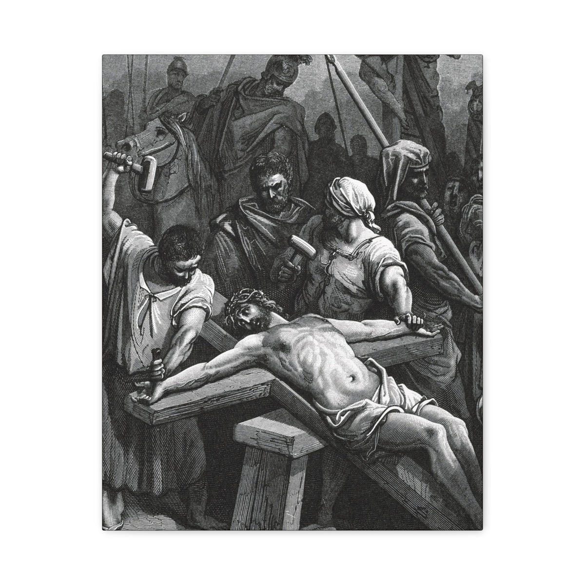 Crucifixion Art Matte Canvas Print – Stretched Religious Wall Decor