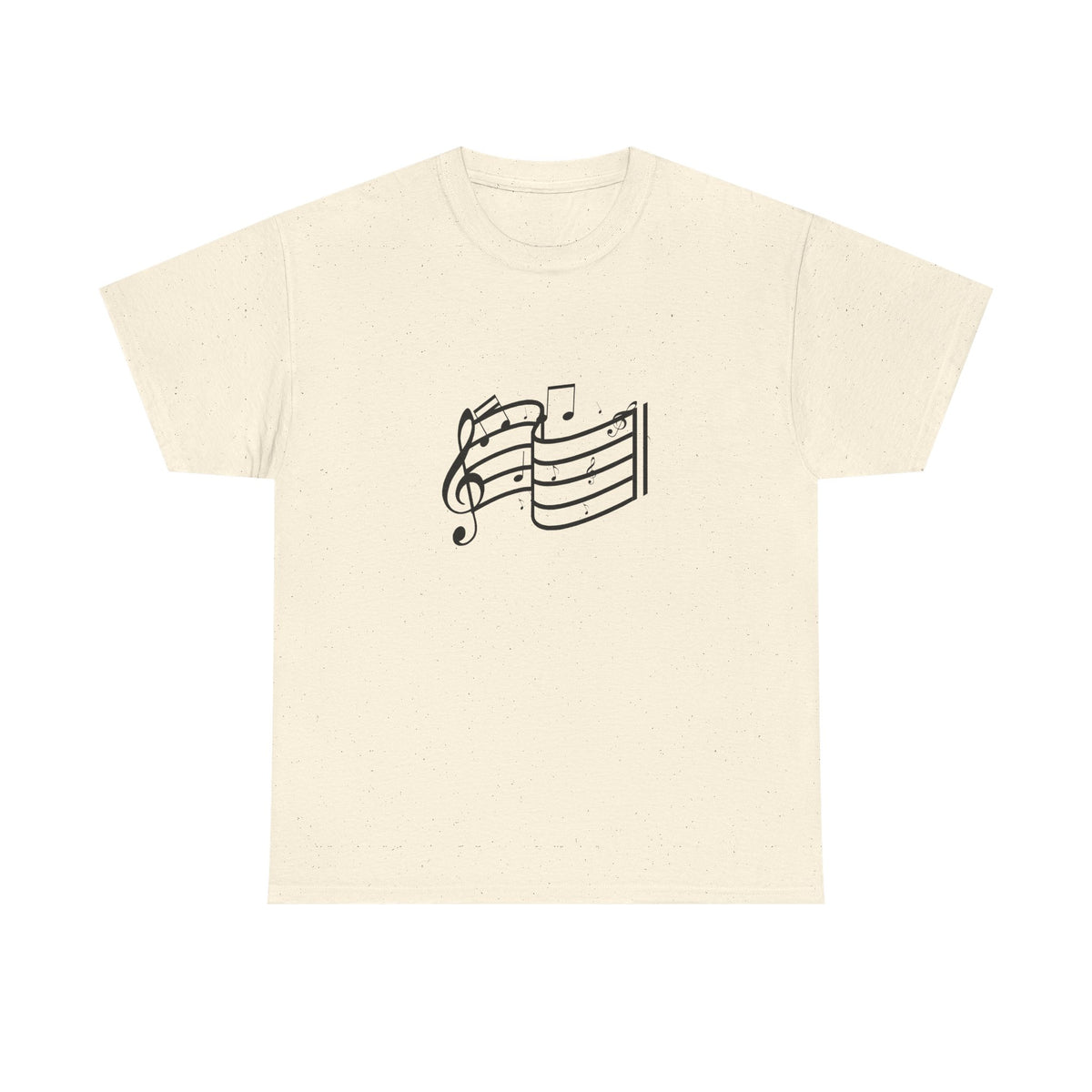 Music Notes T‑Shirt — Minimalist Sheet Music Tee for Musicians & Music Lovers
