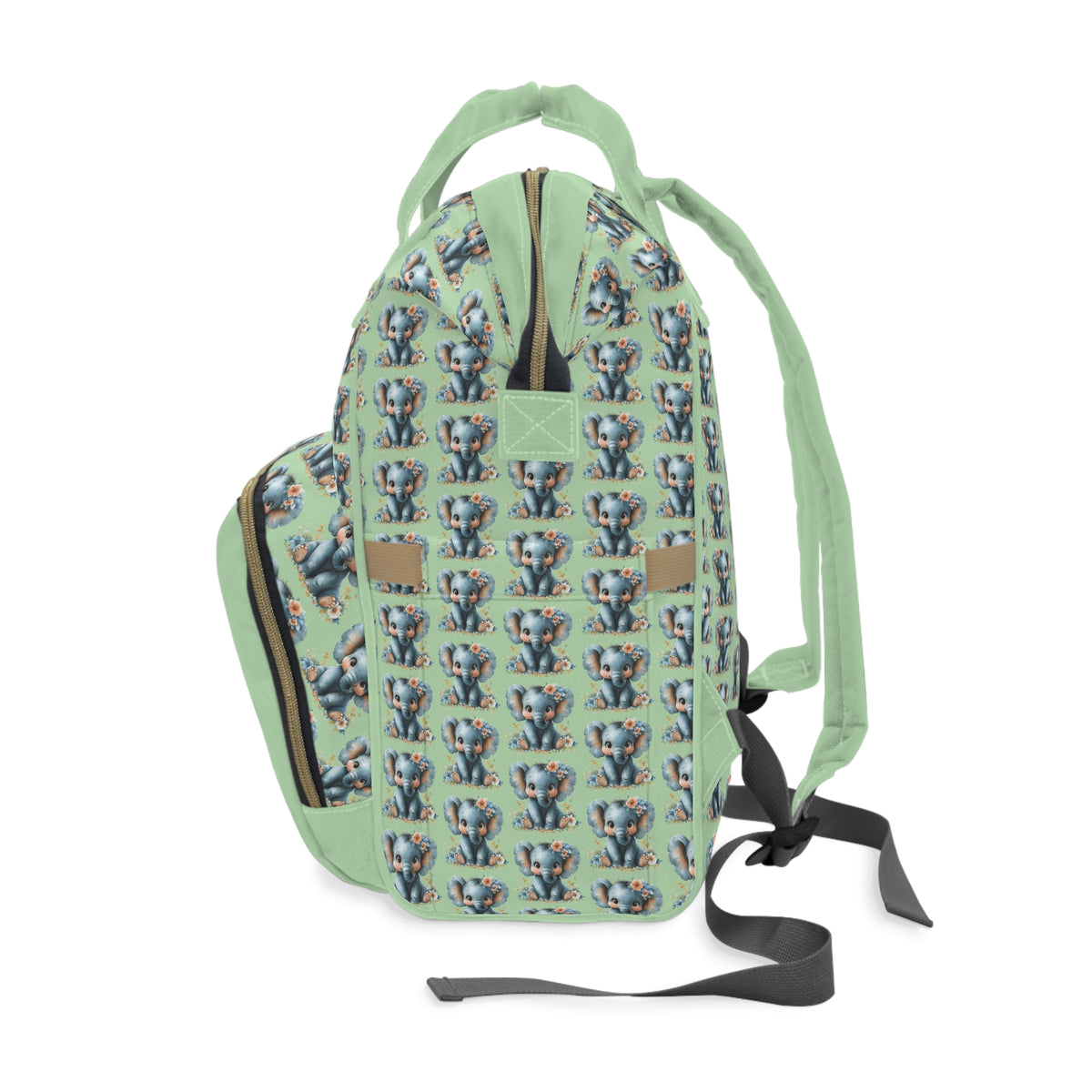 Adorable Elephant Print Diaper Backpack - Stylish Baby Bag for Parents, Perfect for Baby Showers, Day Trips, and Everyday Use