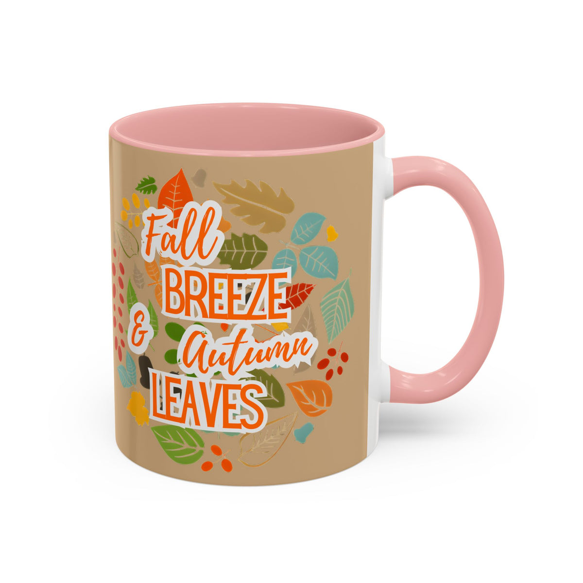 Fall Breeze & Leaves Coffee Mug, Autumn Mug, Seasonal Drinkware, Cozy Kitchen Decor, Perfect Gift for Fall Lovers