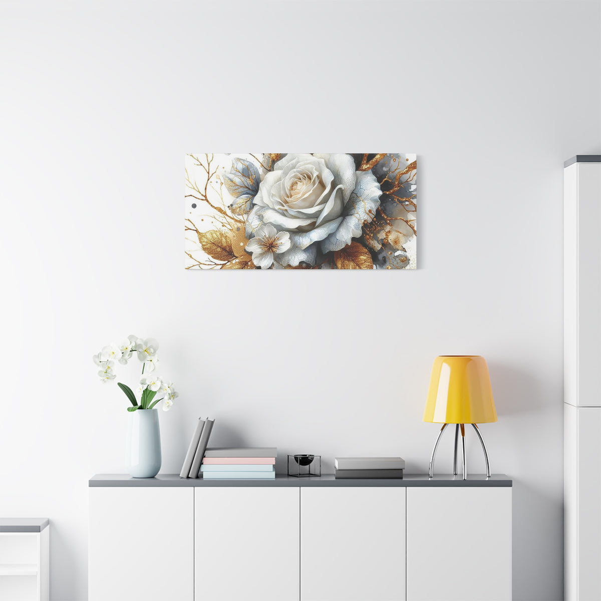 Matte Canvas, Stretched, 1.25" - Gold and Black