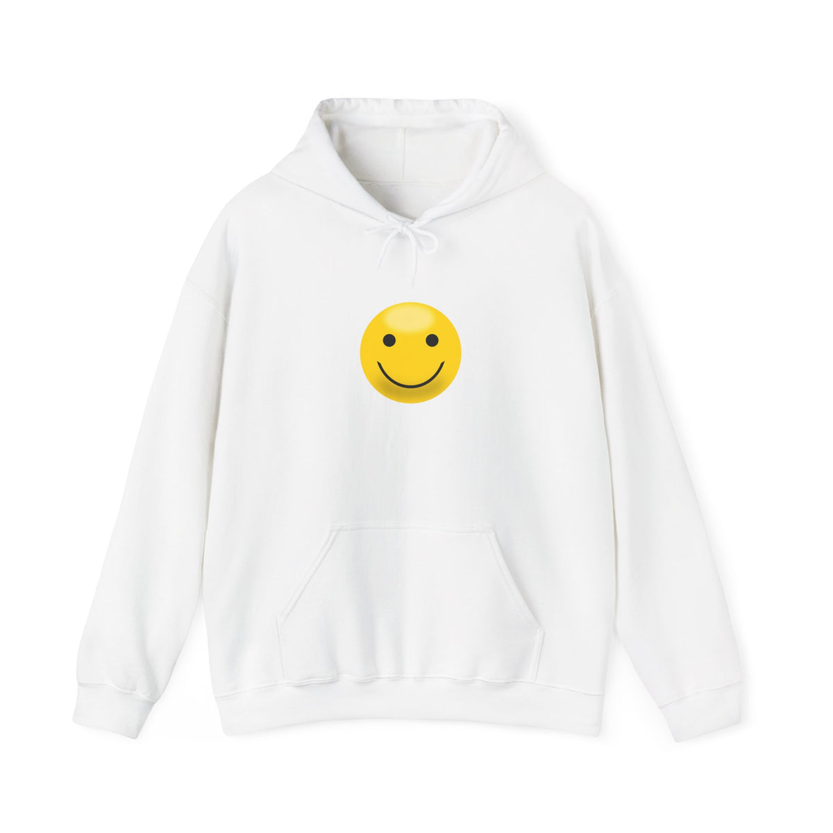 Smiley Face Hooded Sweatshirt, Cozy Unisex Hoodie, Casual Wear, Gift for Friends, Cheerful Apparel, Everyday Comfort Clothing