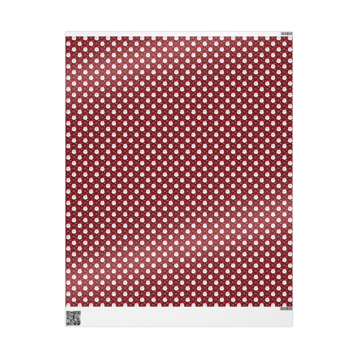 Festive Christmas Wrapping Paper, Holiday Gift Wrap for Presents, Red Snowman Design, Winter Celebrations, Eco-Friendly