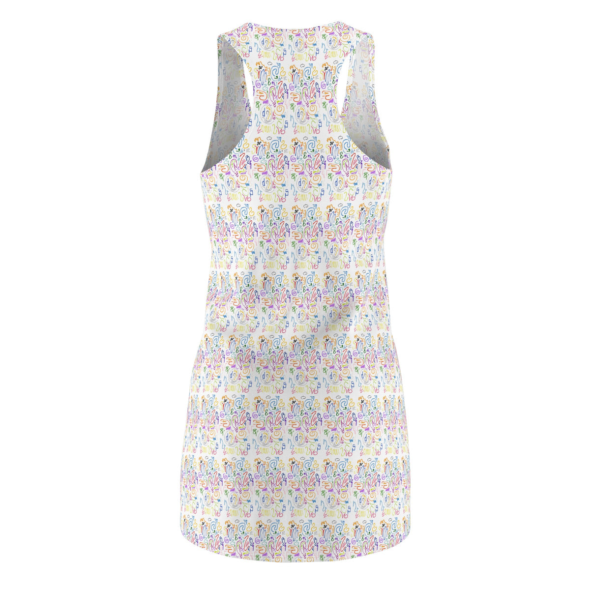 Colorful Floral Women's Racerback Dress - Perfect for Summer, Vacation, Parties, Festivals, Everyday Wear