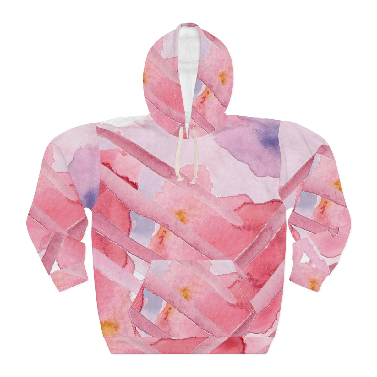 Watercolor Floral Unisex Pullover Hoodie, Cozy Sweatshirt, Spring Fashion, Gift for Her, Trendy Lounge Wear, Art-Inspired Apparel