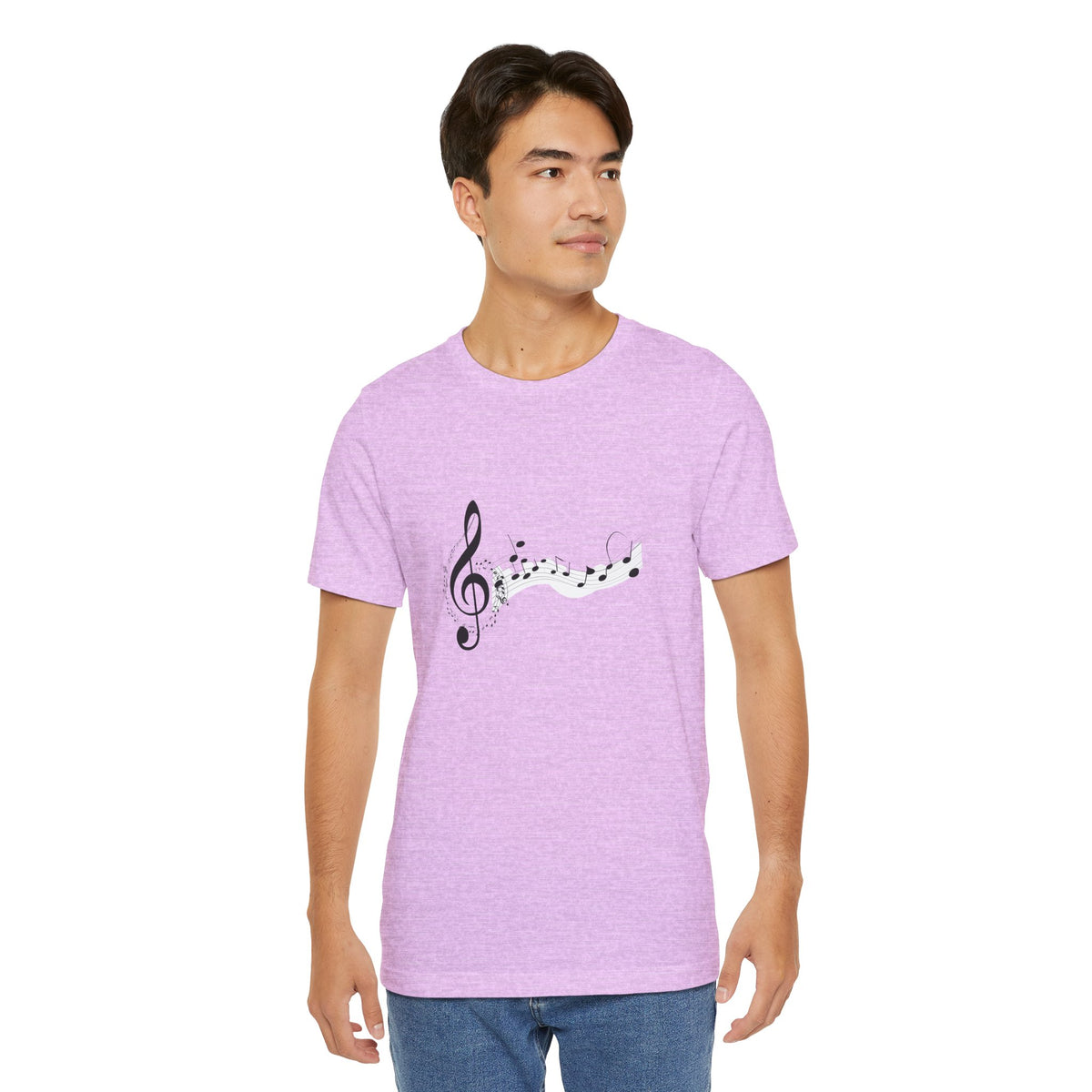 Musical Notes Short Sleeve Tee for Music Lovers