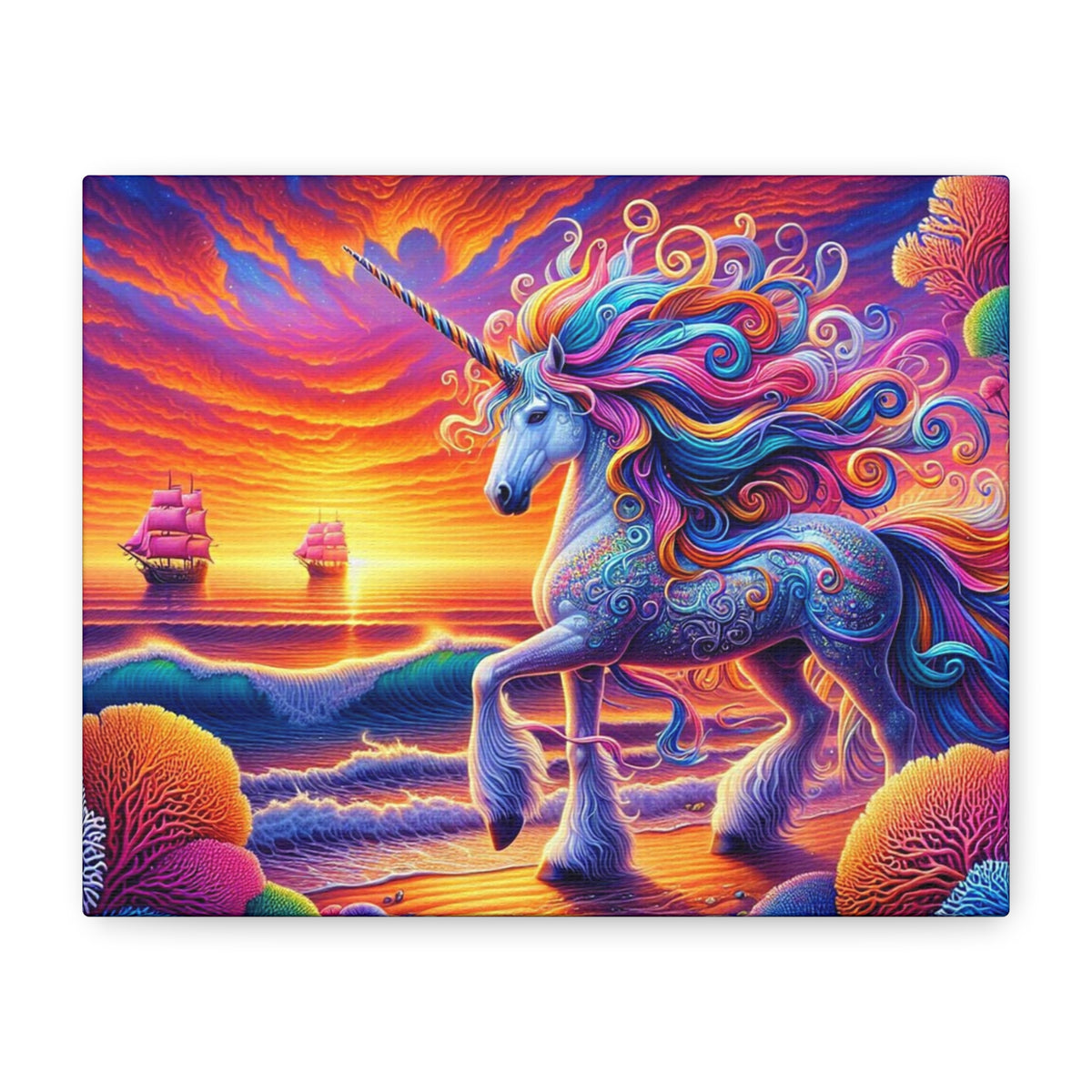 Matte Canvas, Stretched, 1.25" Unicorn