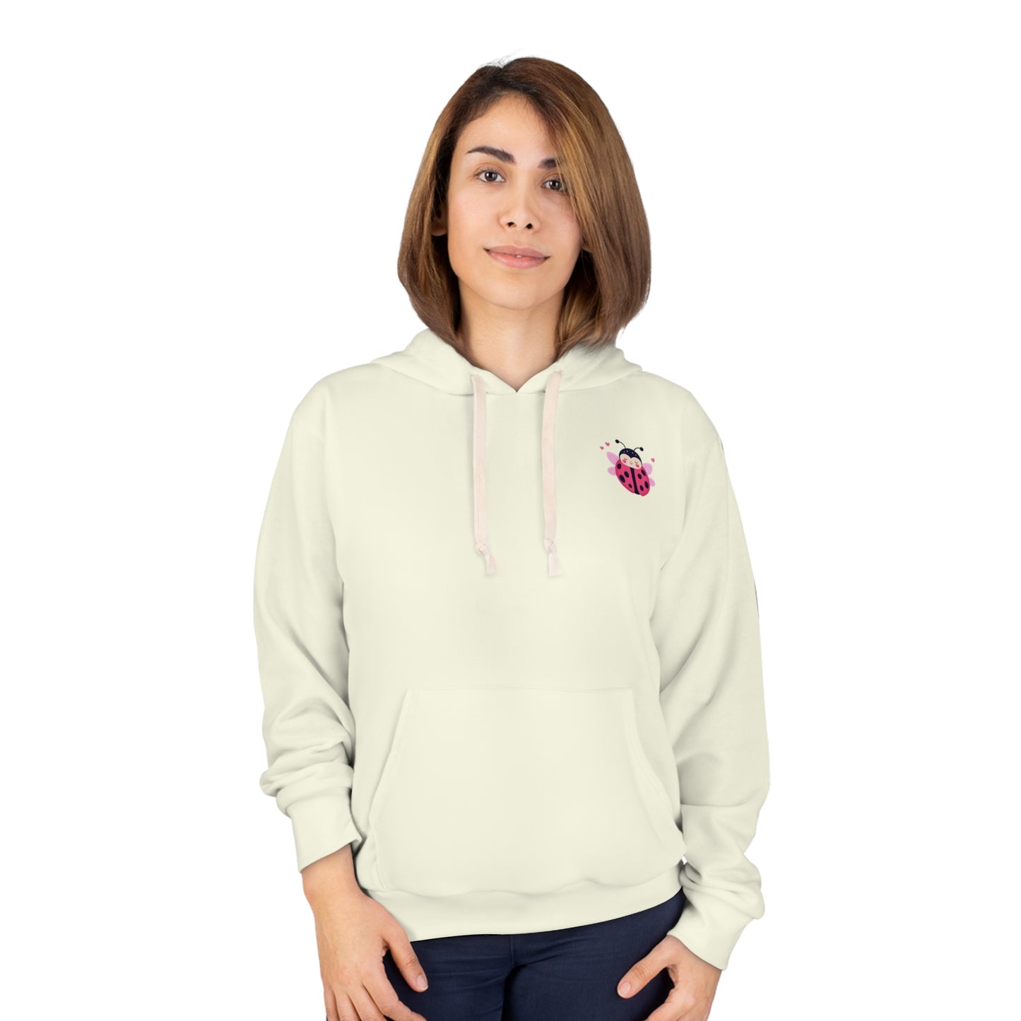 Ladybug Cute Embroidered Chest Hoodie — Women's Kids Casual Pullover