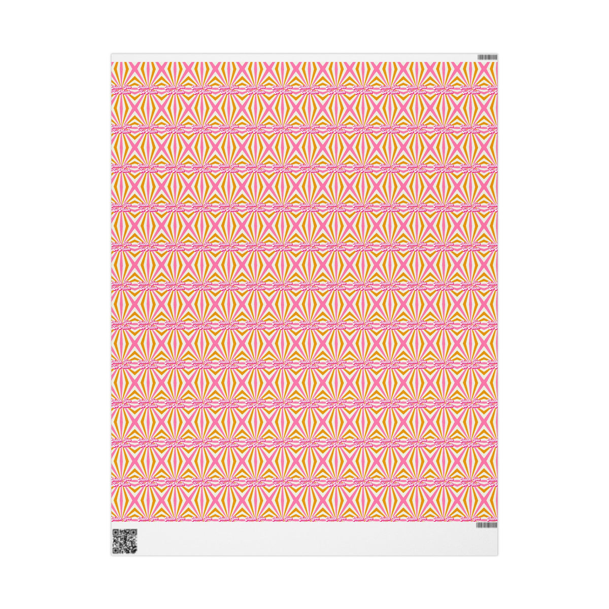 Retro Swirl "Thank You" Wrapping Paper