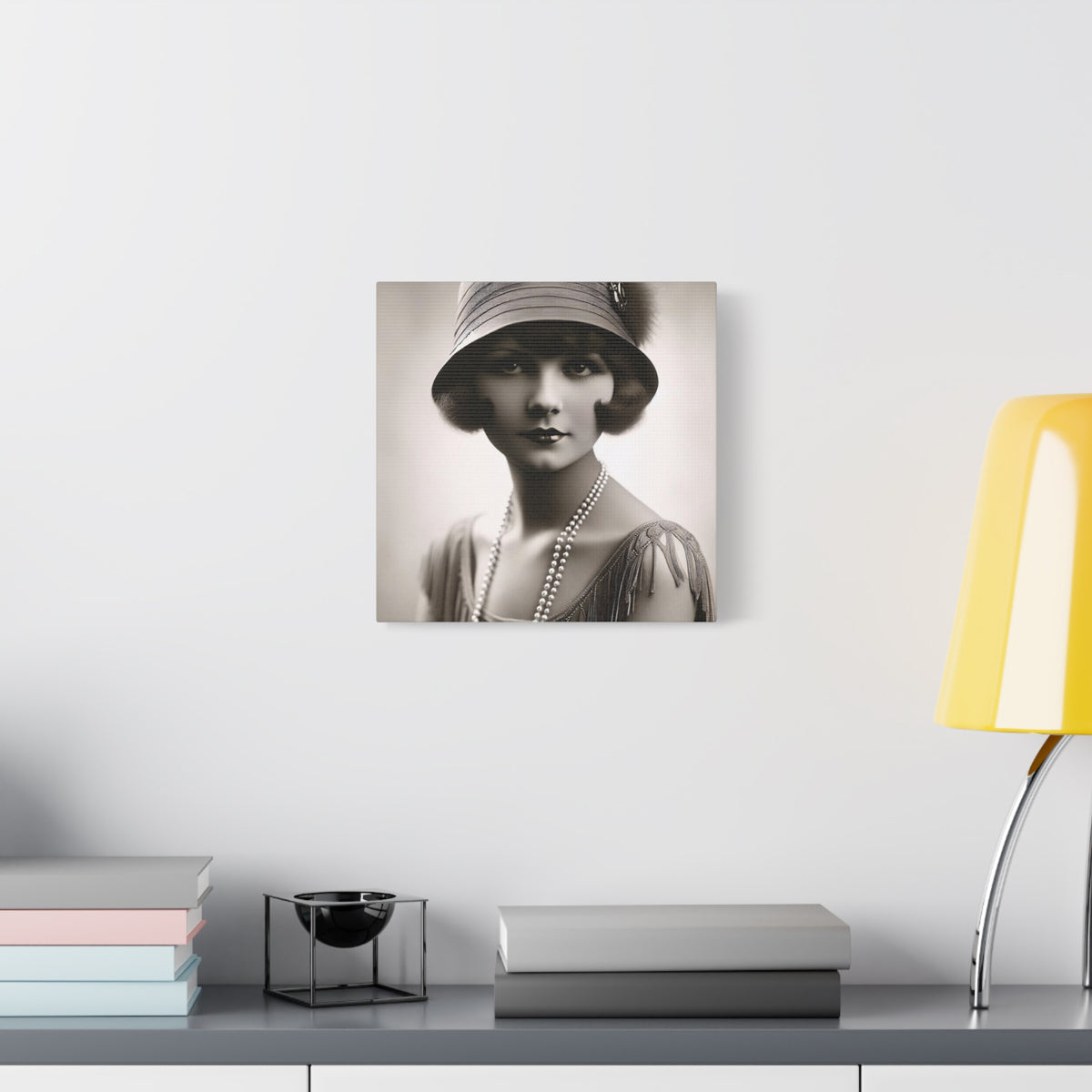 Vintage 1920s Flapper Portrait Canvas