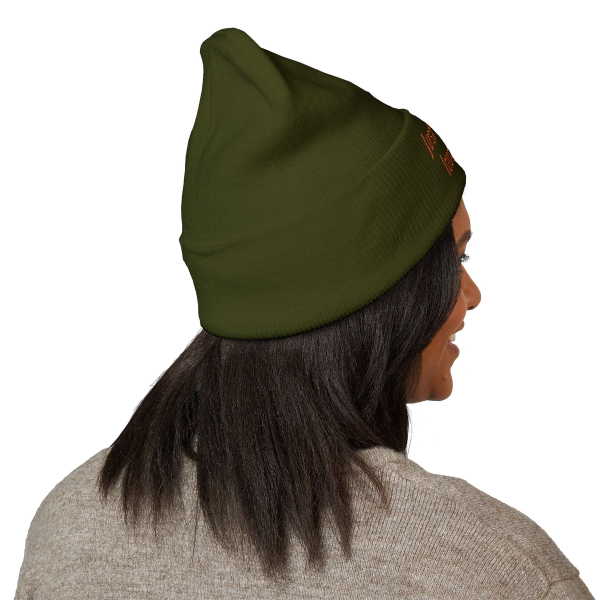 Hunting Enthusiast Beanie - "Just a Girl Who Loves to Hunt" Embroidered Cuffed Beanie