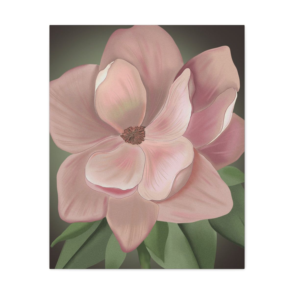 Matte Canvas, Stretched, 1.25" Pink Flowers