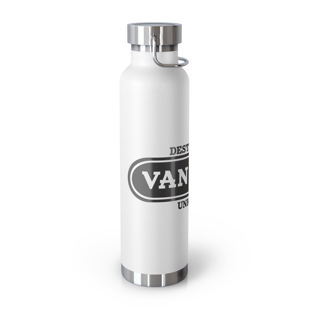 Travel-Inspired Copper Vacuum Insulated Bottle, Adventure, Outdoors, Hydration, Gift, Eco-Friendly