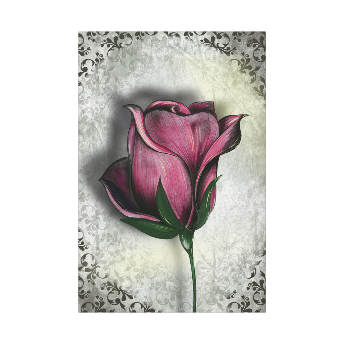 Matte Canvas, Stretched, 1.25" Purple Flowers