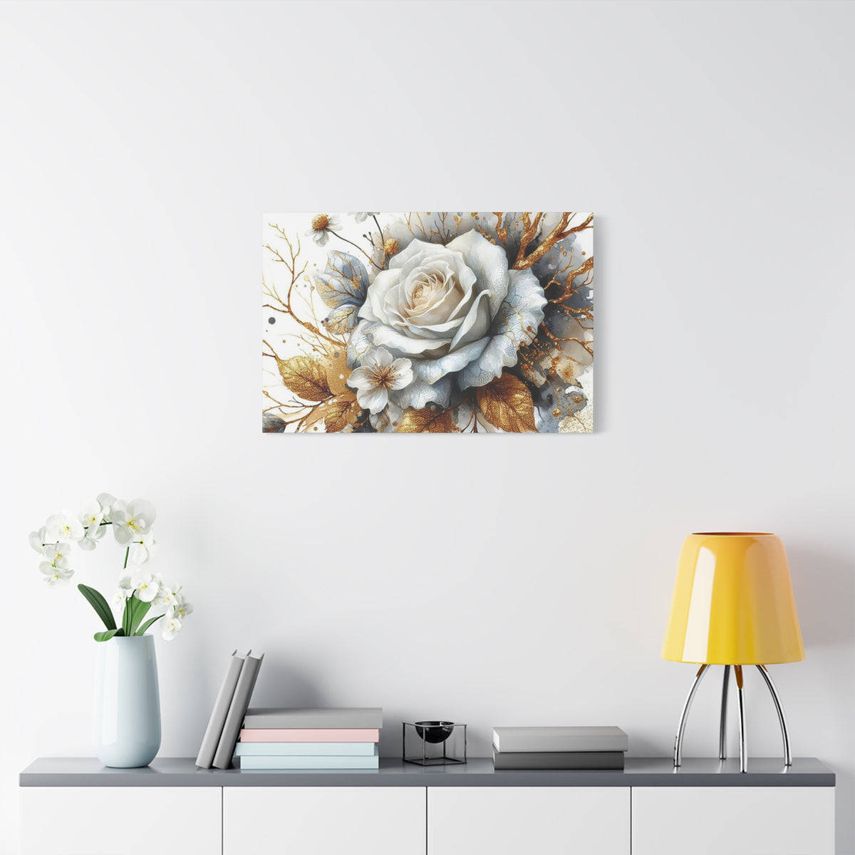 Matte Canvas, Stretched, 1.25" - Gold and Black