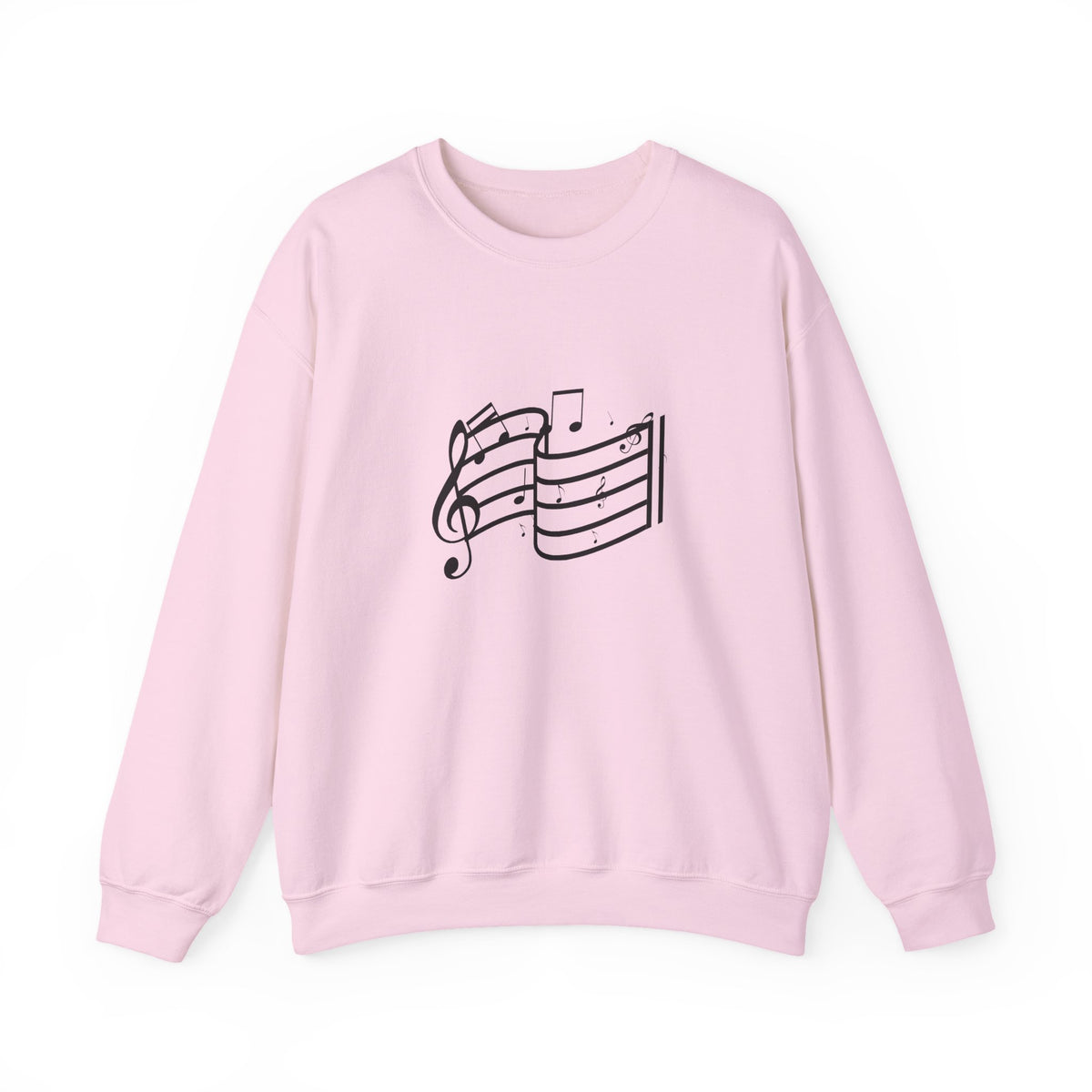 Music Notes Crewneck Sweatshirt – Minimal Sheet Music Design