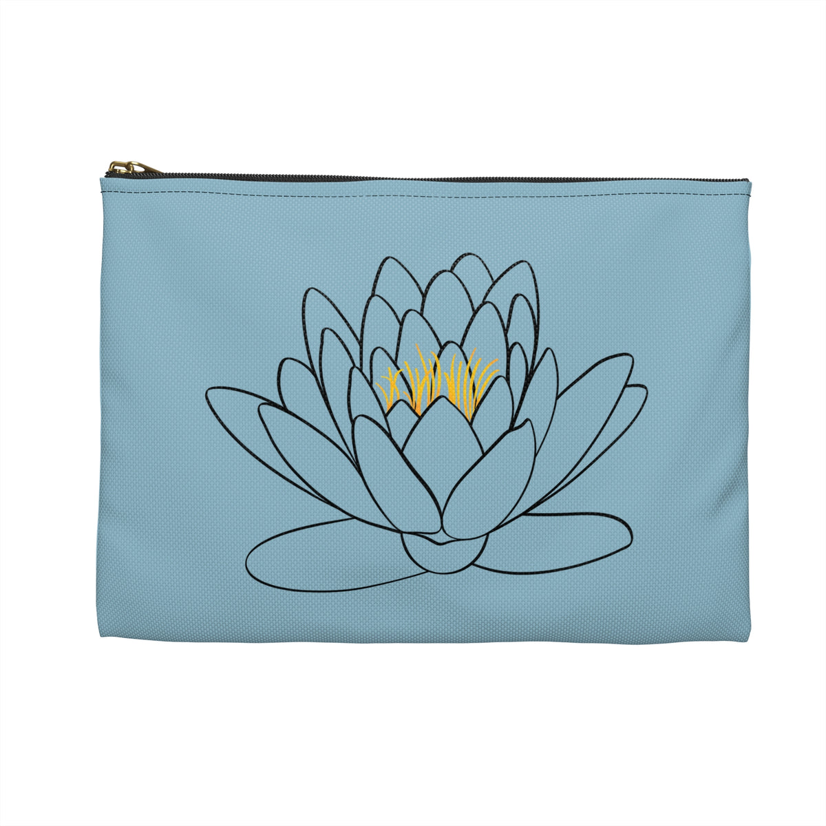 Lotus Pattern Accessory Pouch - Zen Gift for Her, Makeup Bag