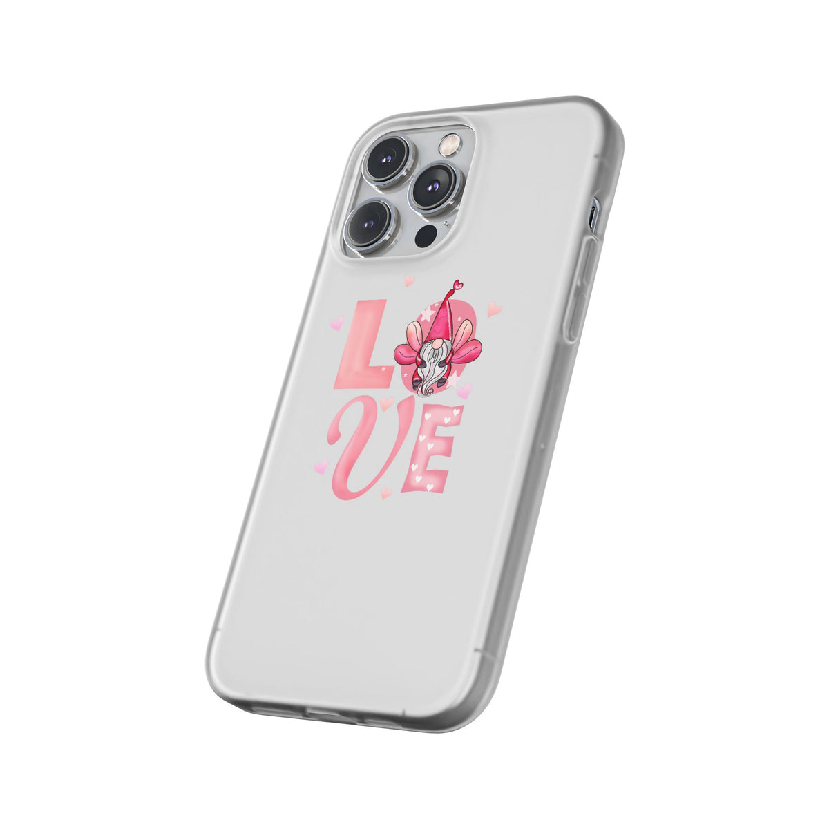 Love Gnome Phone Case — Cute Pink Valentine Flexi Case