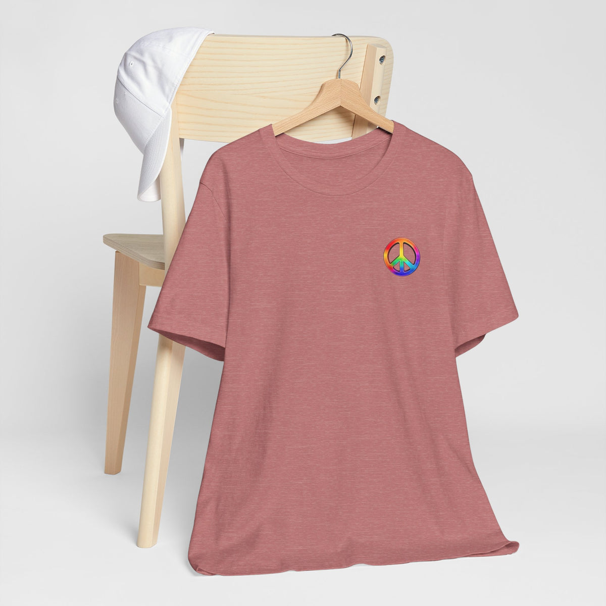 Peace Sign Tie-Dye Tee — Rainbow Hippie Peace Symbol T-Shirt