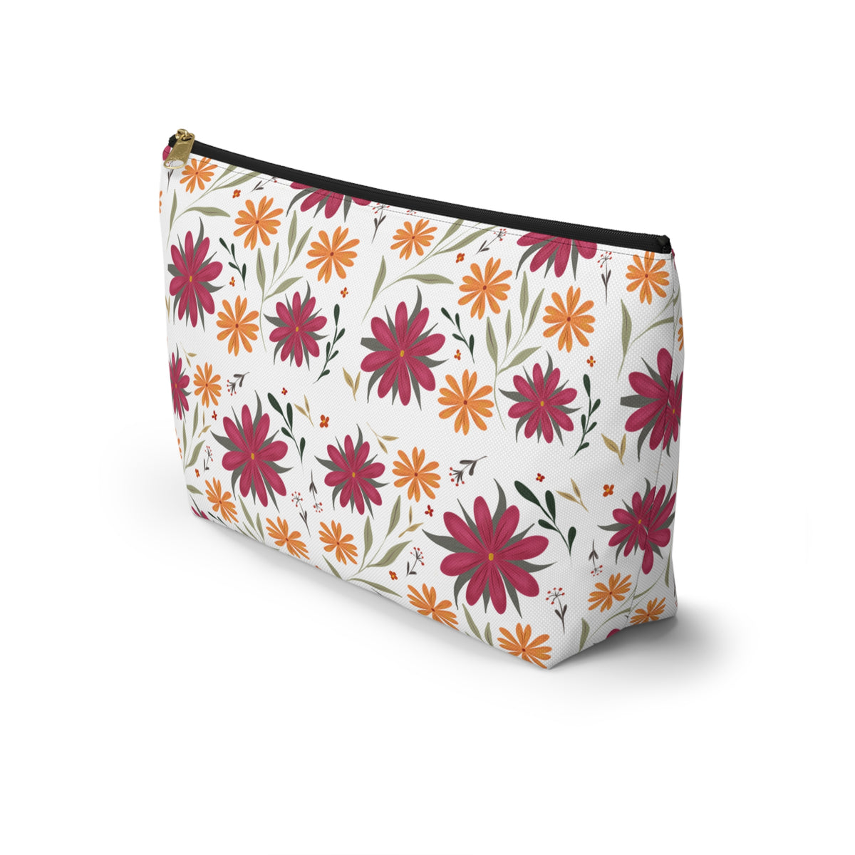 Floral Accessory Pouch - Ideal Travel Makeup Bag, Toiletry Organizer, Gift for Her, Eco-Friendly, Everyday Essentials