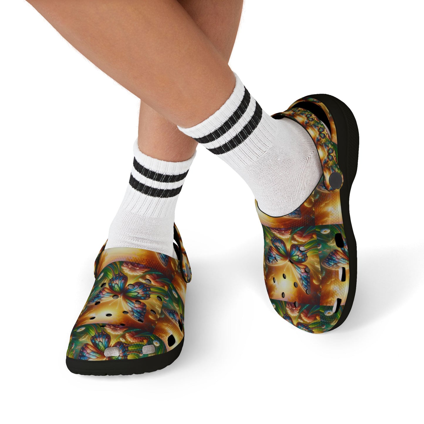 Colorful Butterfly Clogs for Kids - Fun Summer Footwear