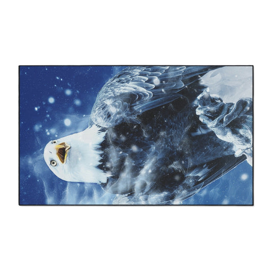 Eagle in Snow Heavy Duty Floor Mat – Durable Outdoor/Entryway Welcome Rug