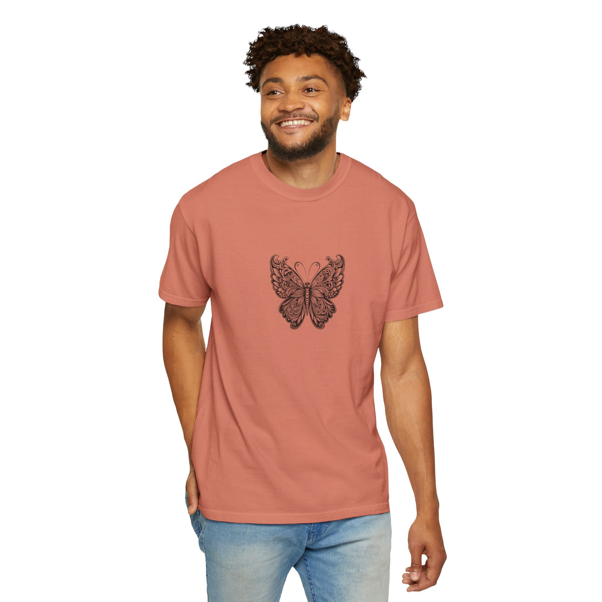 Bohemian Butterfly T-shirt, Unisex Clothing, Nature Inspired Tee, Gift for Her, Casual Wear, Summer Fashion
