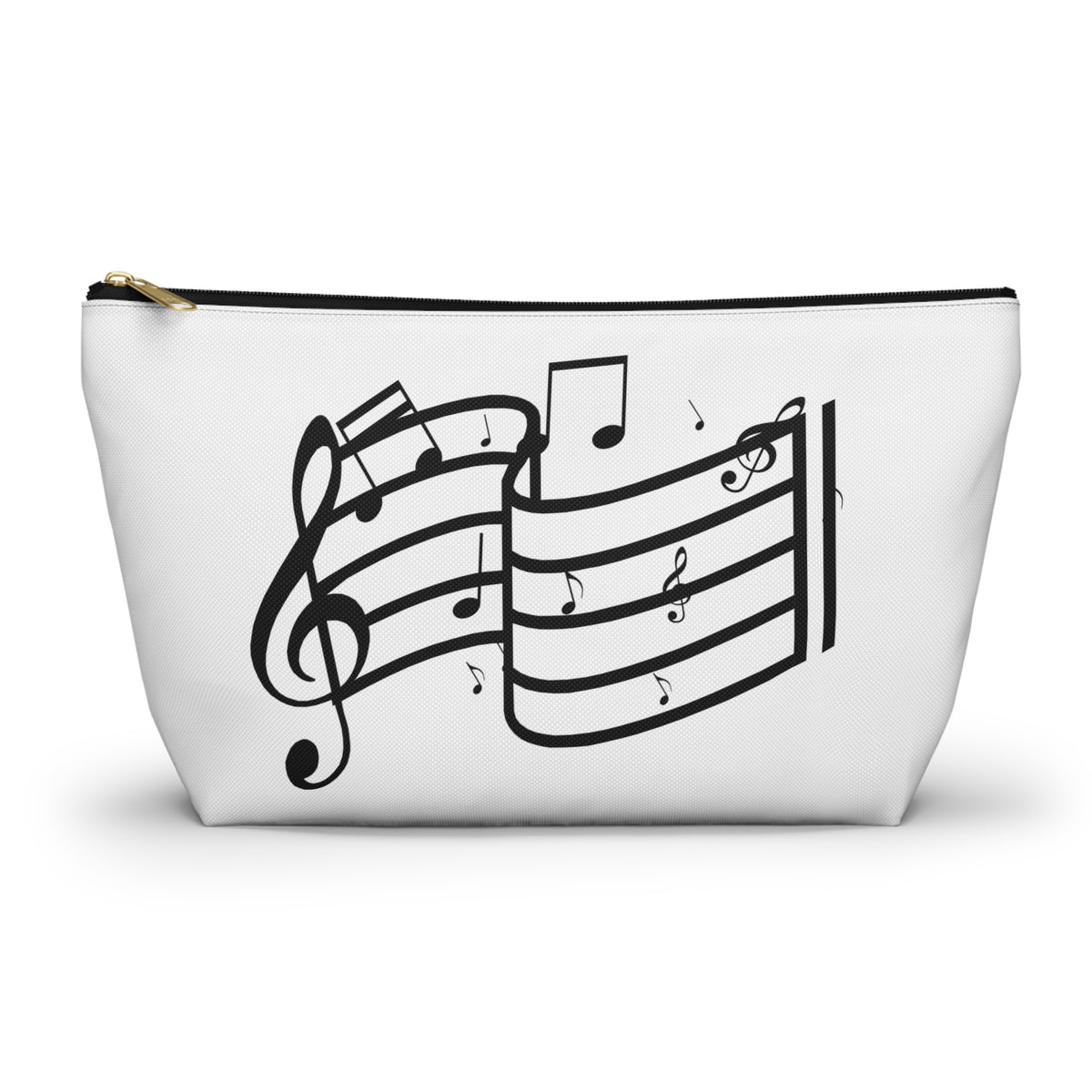 Music Notes Accessory Pouch — T-Bottom Makeup & Gadget Organizer