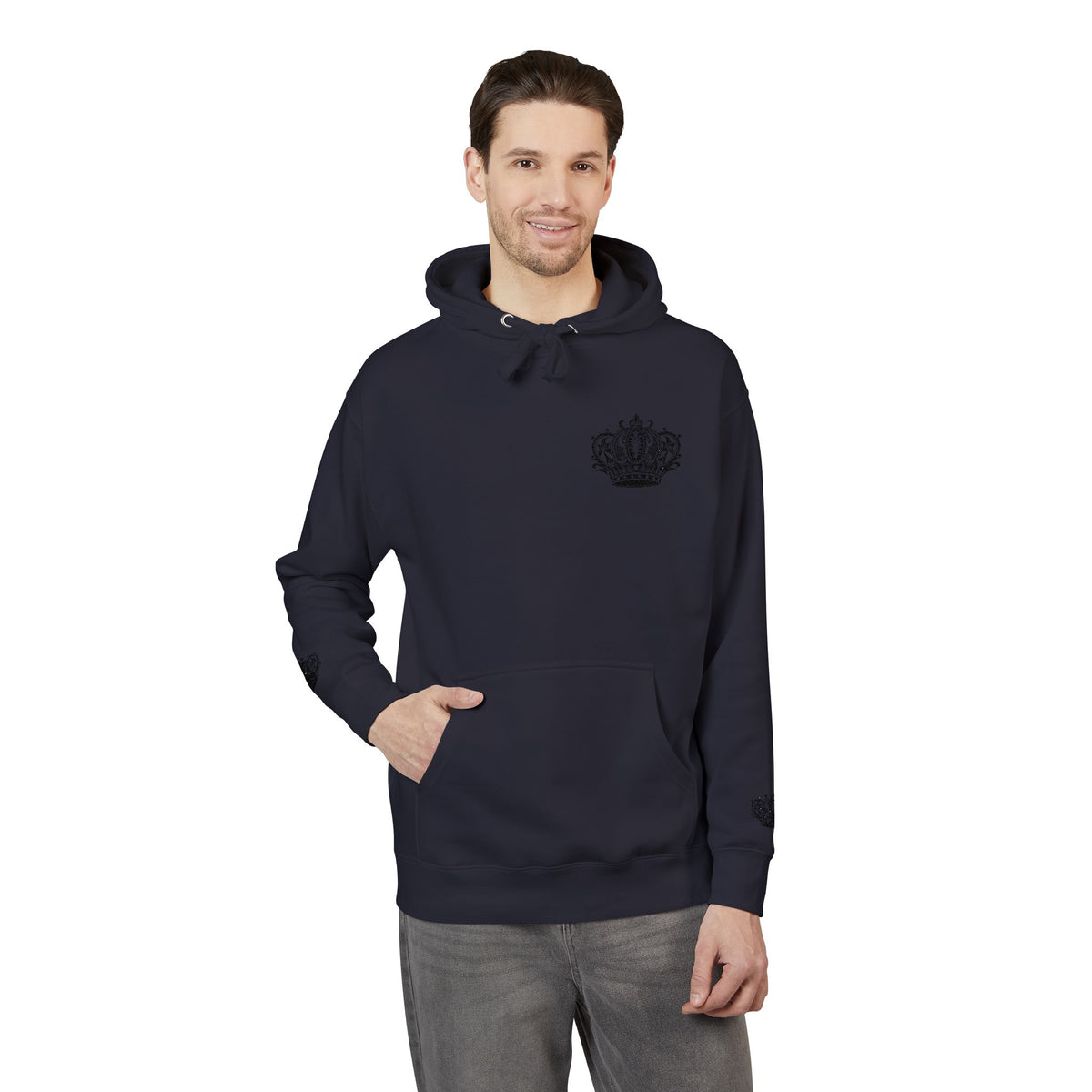 Crown Floral Unisex Fleece Hoodie | Cozy Streetwear, Perfect Gift for Him & Her, Autumn Fashion, Casual Wear, Trendy Outfit