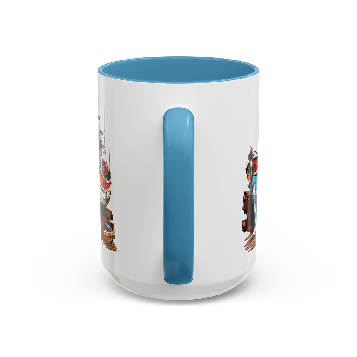 Nautical Accent Coffee Mug | Perfect for Boat Lovers, Sailor Gifts, Coastal Decor, Unique Gift Idea, Custom Artwork Mug