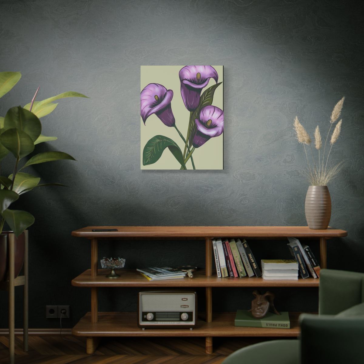 Copy of Matte Canvas, Stretched, 1.25" Purple Flowers
