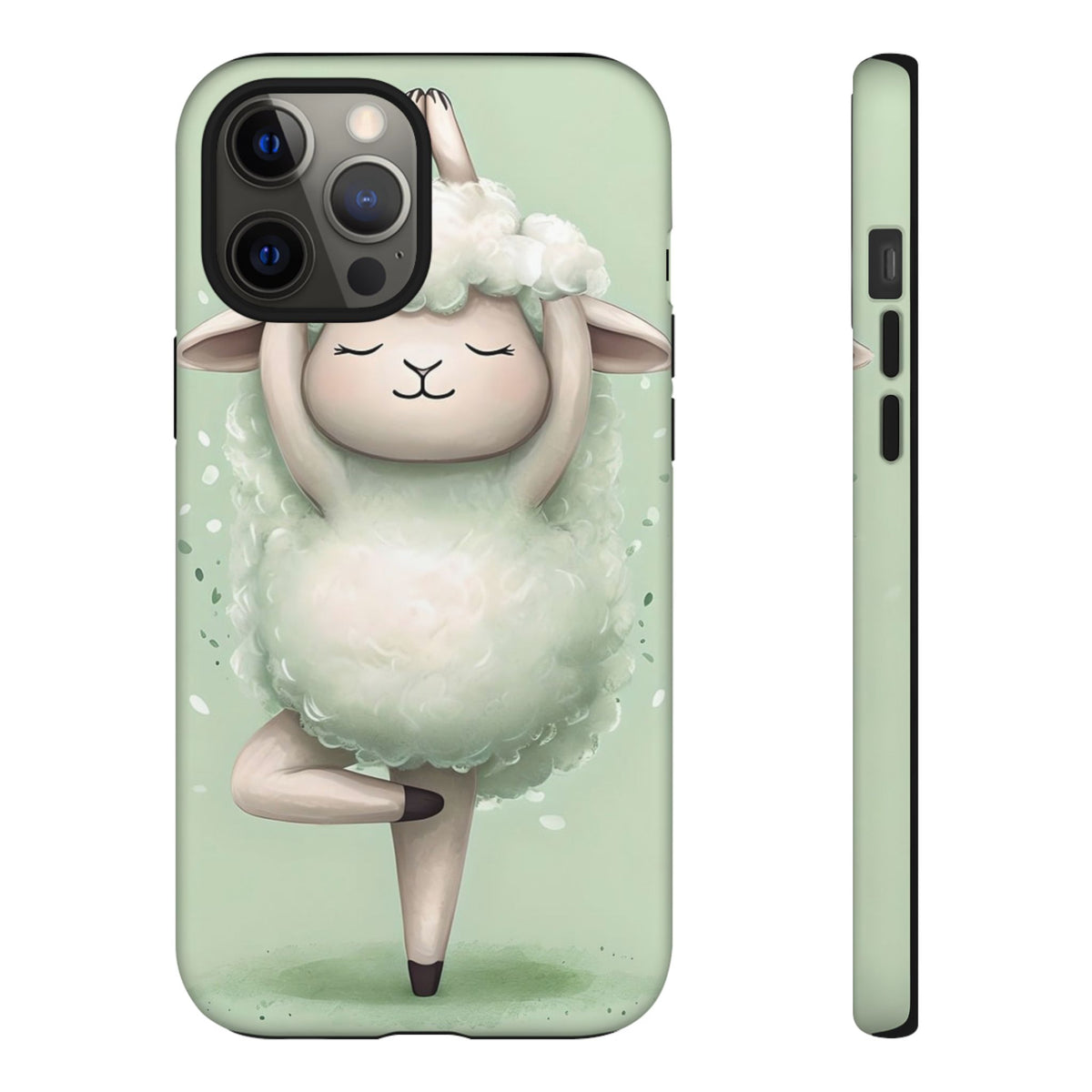 Cute Yoga Sheep Phone Case — Pastel Lamb Ballerina Protective Cover