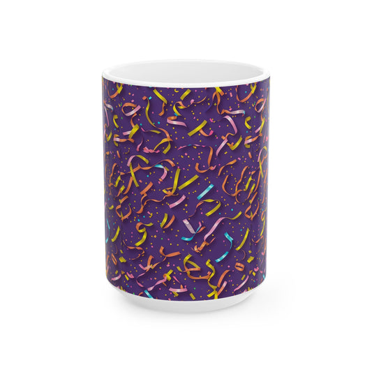 Festive Confetti Ceramic Mug, Colorful Coffee Cup for Birthdays, Parties, Holiday Gifting, Celebration Decor, Fun Drinkware