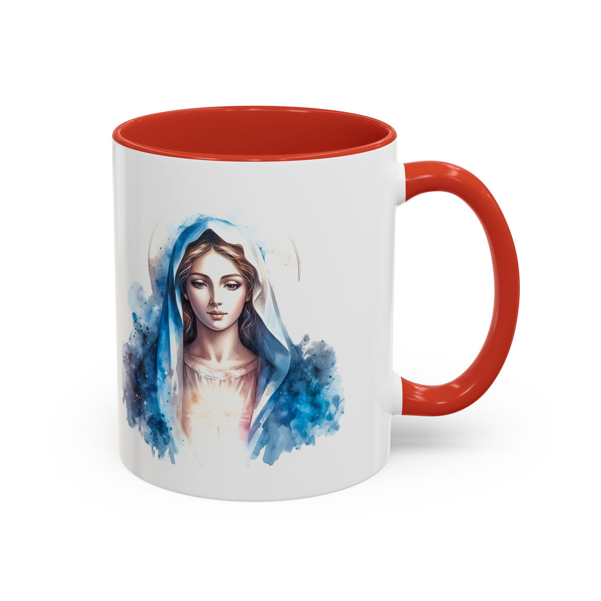 Serene Virgin Mary Coffee Mug - Spiritual Inspiration, Gift for Faith Lovers, Home Decor, Mother's Day, Religious Art
