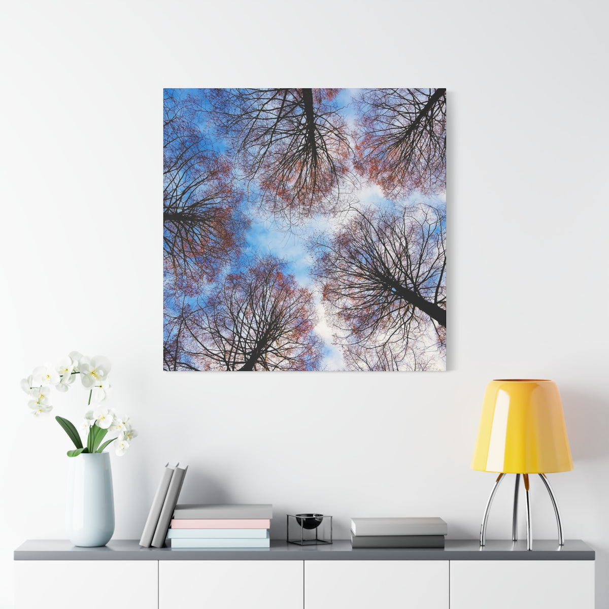 Winter Tree Canopy Matte Canvas Wall Art — Stretched 1.25"