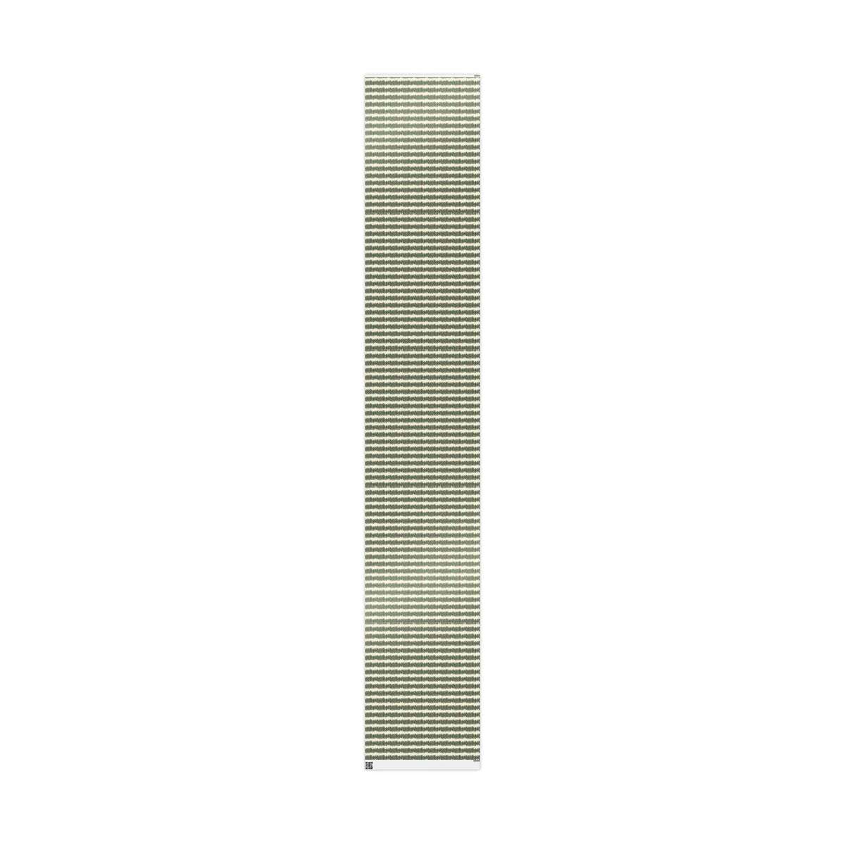 Holiday Pine Sprig Wrapping Paper Roll — Festive Green & Red Gift Wrap