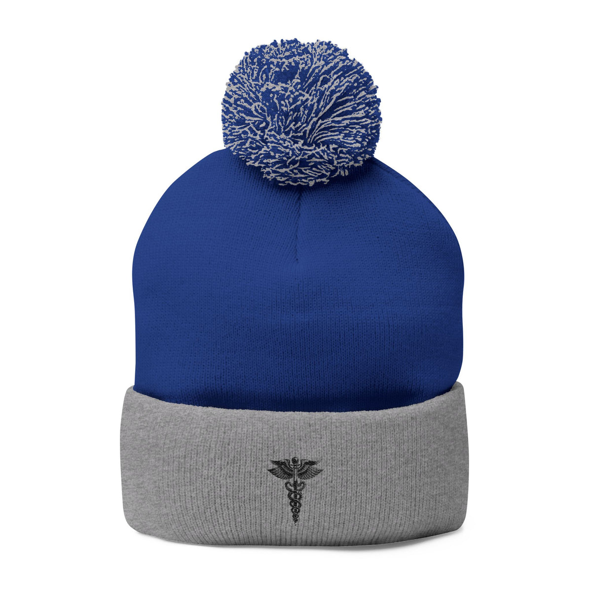 Cozy Pom-Pom Knit Cap, Winter Beanie, Embroidered Hat, Gift for Him/Her, Stylish Knitwear, Cold Weather Accessory
