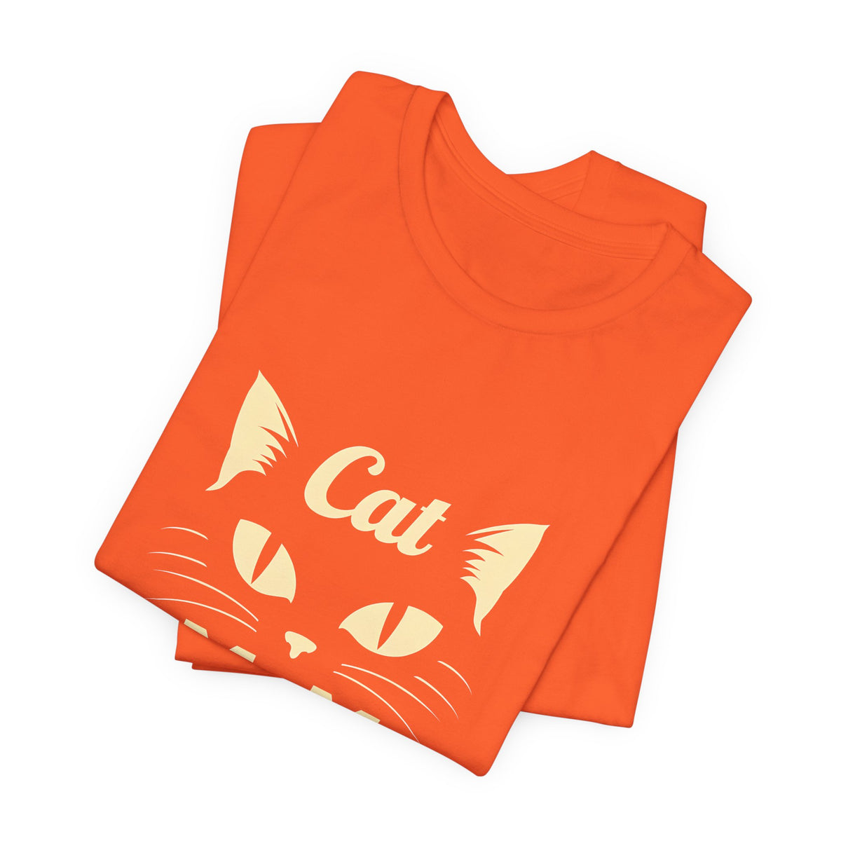 Cat Mom T-Shirt — Cute Cat Face Graphic Tee for Cat Lovers