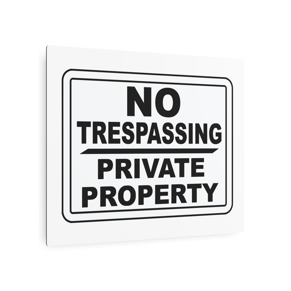 Metal Art Sign - 'No Trespassing' Decorative Home Security Sign, Rustic Home Decor, Yard Sign, Gift for New Homeowners, Protection Sign