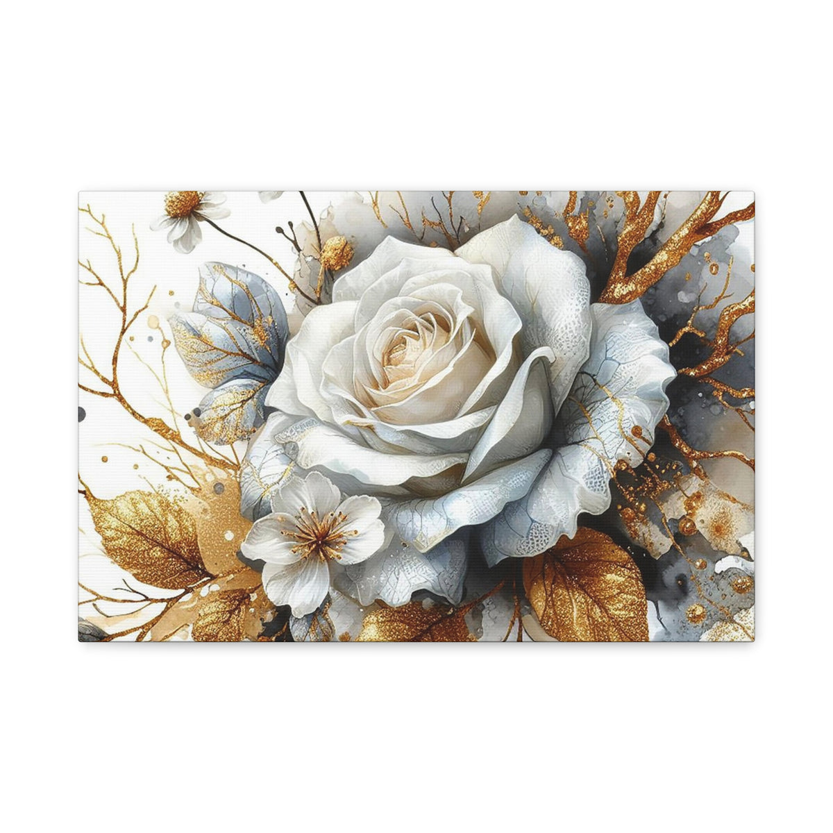 Matte Canvas, Stretched, 1.25" - Gold and Black
