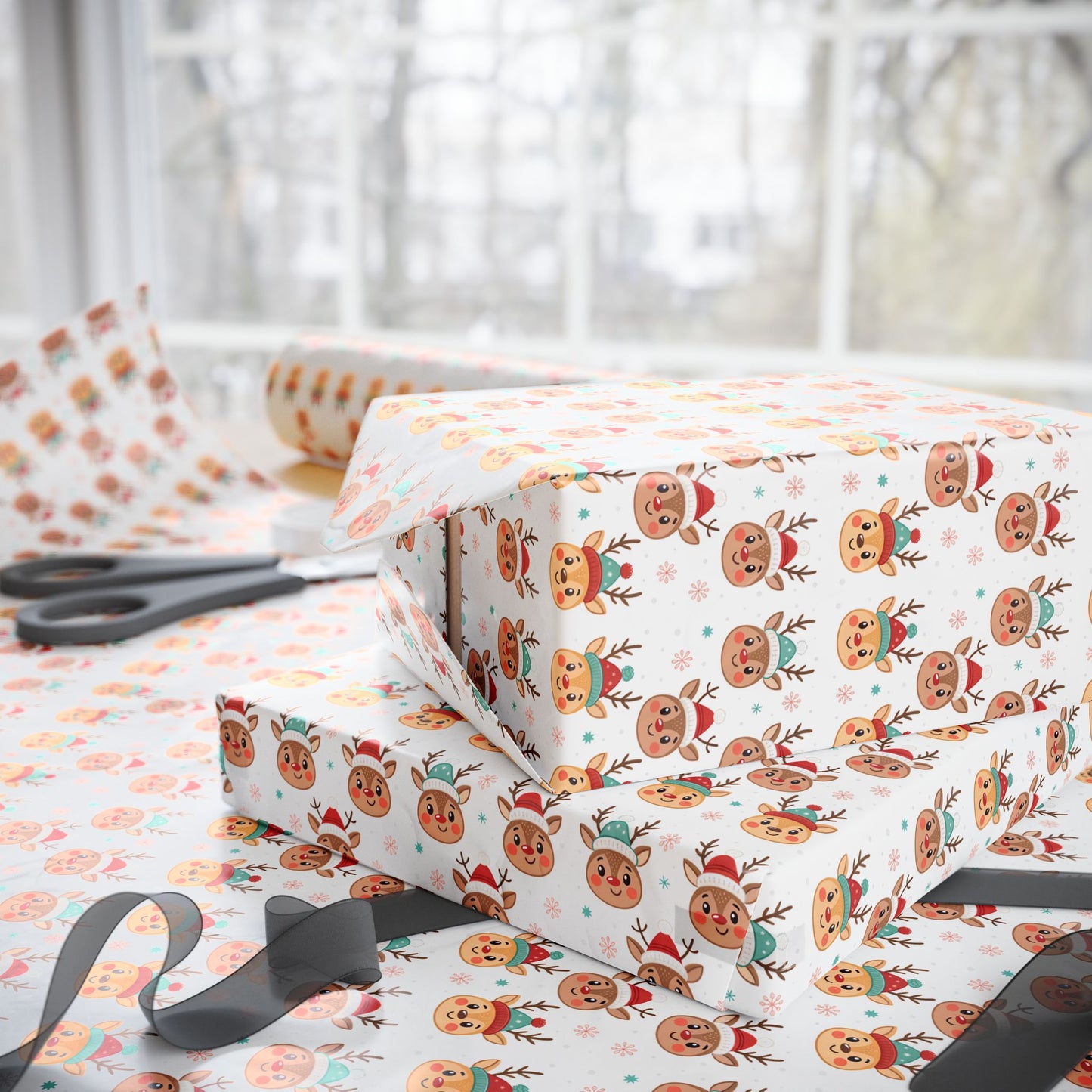 Gingerbread Pattern Wrapping Paper — Festive Holiday Gift Wrap (Roll)