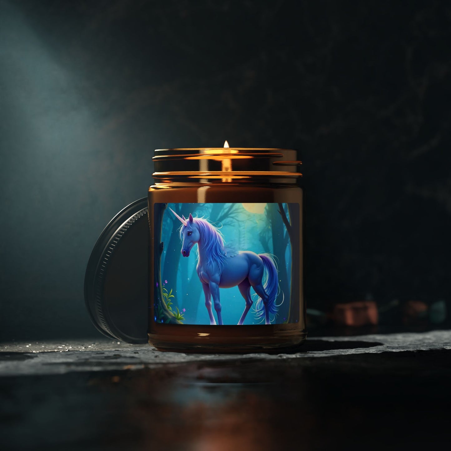 Unicorn Soy Candle — Amber Jar Scented Candle (Multiple Sizes)