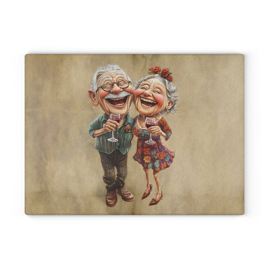 Whimsical Glass Cutting Board for Entertaining