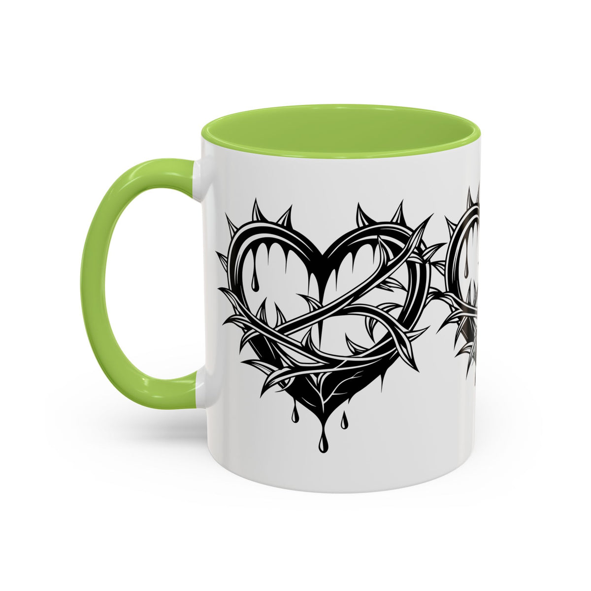 Gothic Heart Mug, Unique Art Coffee Cup for Gifting, Gothic Home Decor, Perfect for Friends, Gothic Style Drinkware