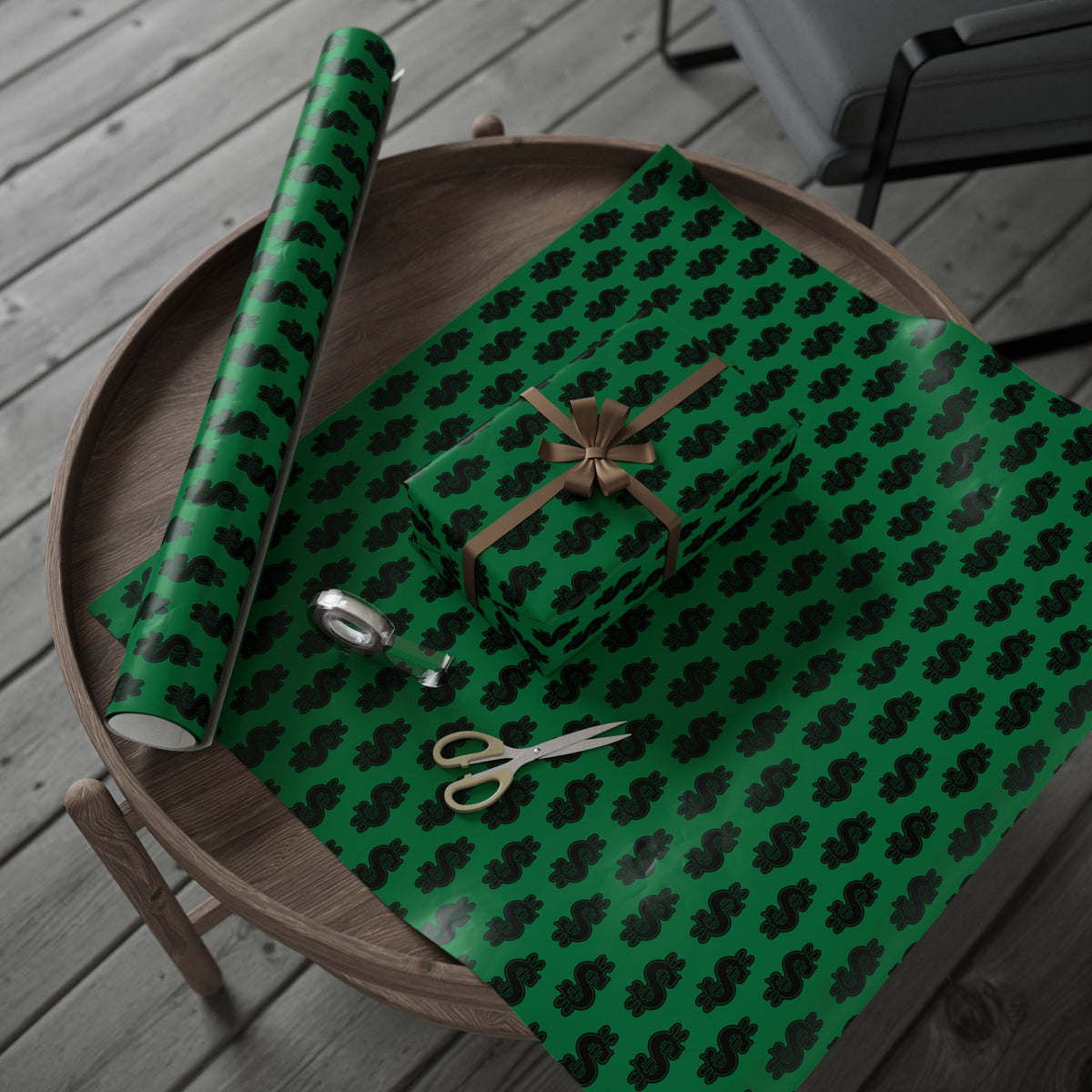 Money-Themed Wrapping Paper, Fun Gift Wrap for Birthdays, Holidays, Eco-Friendly Gift Packaging, Unique Patterned Gift Wrap
