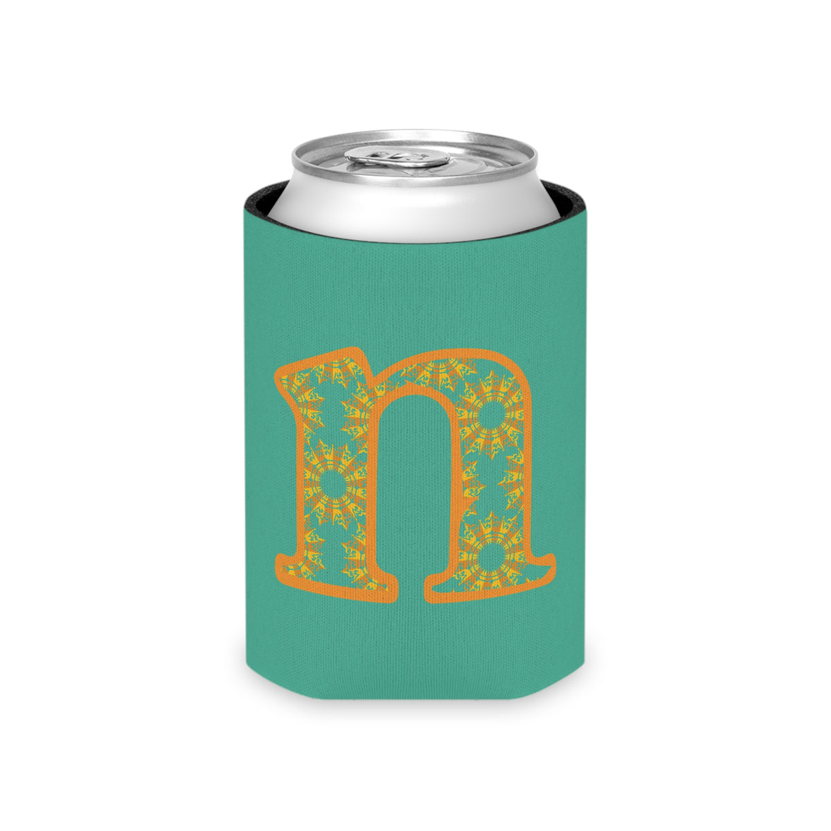 Vibrant Initial Can Cooler, Personalized Party Favor, Summer BBQ Accessory, Custom Drink Sleeve, Gift for Him/Her