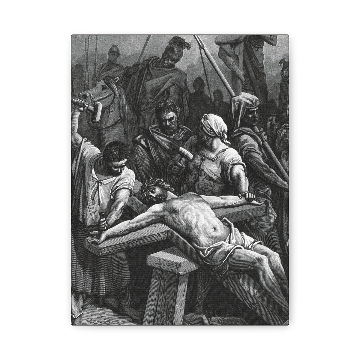 Crucifixion Art Matte Canvas Print – Stretched Religious Wall Decor