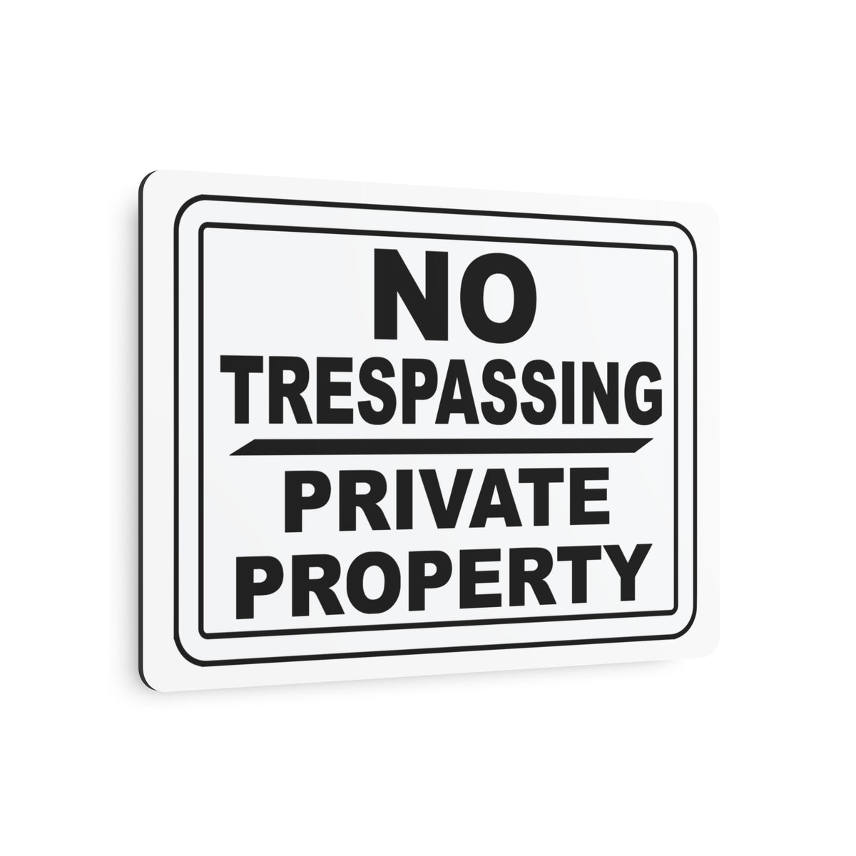 Metal Art Sign - 'No Trespassing' Decorative Home Security Sign, Rustic Home Decor, Yard Sign, Gift for New Homeowners, Protection Sign