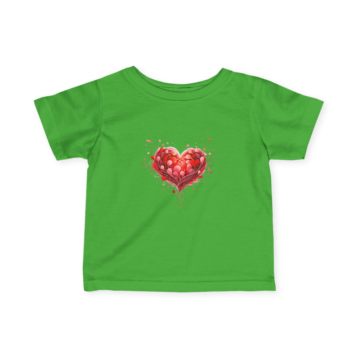 Infant Tee with Watercolor Heart – Baby Valentine Shirt