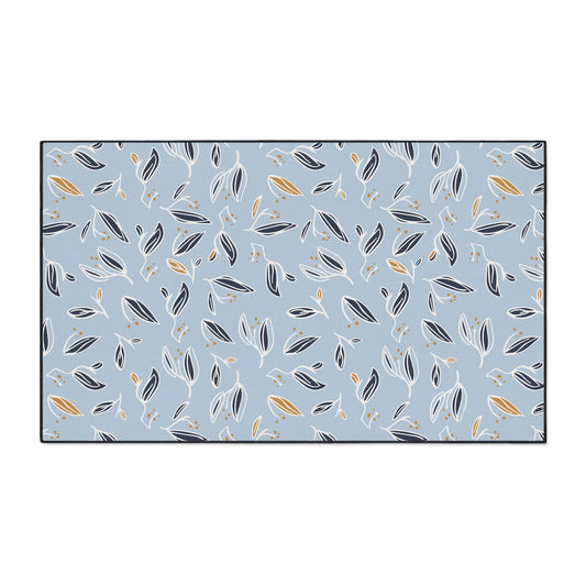Leaf Pattern Heavy-Duty Floor Mat — Non-Slip Entry & Kitchen Rug
